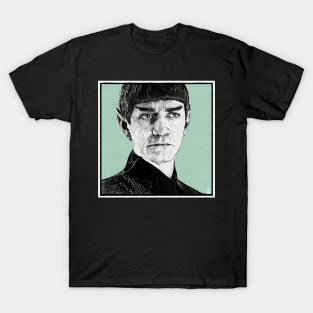 Disco Space Dad Monochrome Ink Portrait T-Shirt